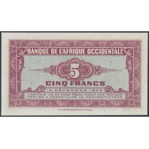 Französisch-Westafrika, 5 Franken 1942
