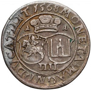 Zygmunt II August, Czworak Wilno 1568 - L / LIT - rzadki