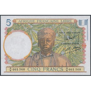 Francuska Afryka Równikowa, 5 franków (1941)