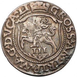 Zygmunt II August, Trojak Wilno 1562 - LI - Pogoń w tarczy