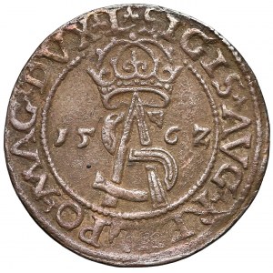 Zygmunt II August, Trojak Wilno 1562 - L - Pogoń w tarczy