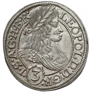 Leopold I, Wrocław, 3 krajcary 1666 SHS