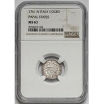 Watykan, Klemens XIII, 1/2 grosso 1761 - NGC MS63