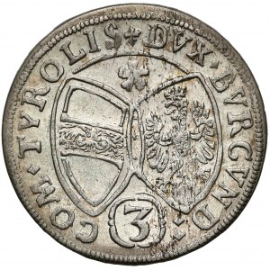 Österreich, Tirol, Ferdinand Karl, 3 Kreuzer 1661, Hall