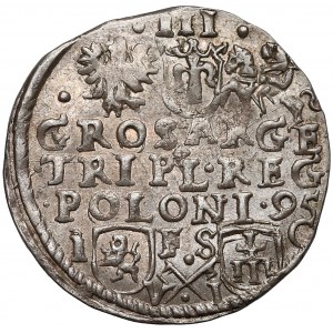 Zygmunt III Waza, Trojak Bydgoszcz 1595 - TRIPL - rzadki