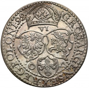 Zygmunt III Waza, Szóstak Malbork 1599 - duża głowa - rzadki