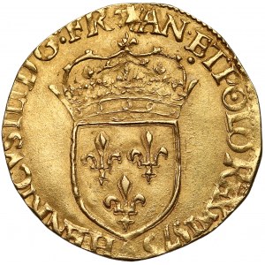 Henryk Walezy, 1 Ecu d'or au soleil 1575-A - 2,71 g - piękny