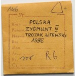 Zygmunt III Waza, Trojak Wilno 1596 - Chalecki - b. rzadki