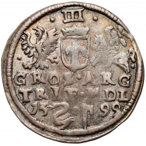 Zygmunt III Waza, Trojak Wilno 1599 - Łabędź (R4)