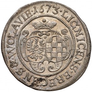 Ludwika, 6 krajcarów Brzeg 1673 CB - b. ładny