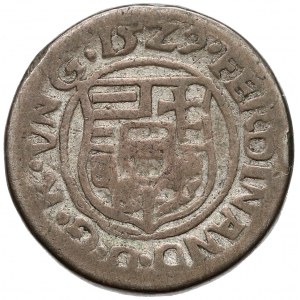 Węgry, Ferdynand I, PIEDFORT denara 1529-KB, Kremnica - rzadkość