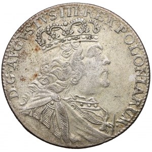 August III Sas, Ort Lipsk 1754 EC - szeroka głowa (bez przekroju)