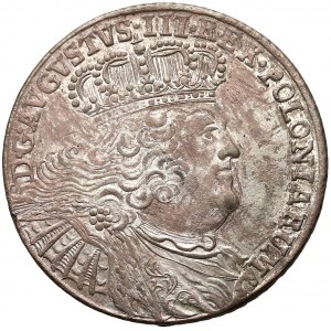 August III Sas, Ort Lipsk 1755 EC - rozeta spina płaszcz