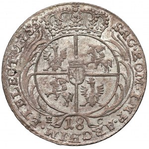 August III Sas, Ort Lipsk 1755 EC - rozeta spina płaszcz