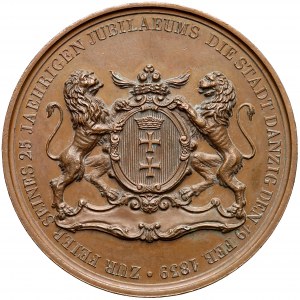 Medal GDAŃSK Joachim Heinrich von Weickhmann 1839 (F. Brandt)
