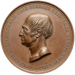 Medal GDAŃSK Joachim Heinrich von Weickhmann 1839 (F. Brandt)