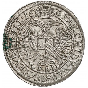 Leopold I, 3 krajcary Kłodzko 1665 FBL - rzadka