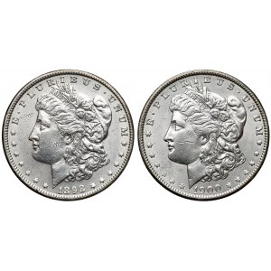 USA, Dolary 1898 i 1900, Filadelfia - Morgan Dollar - zestaw (2szt)