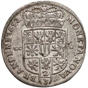Niemcy, Brandenburgia-Prusy, Fryderyk III, 2/3 talara 1693 LCS