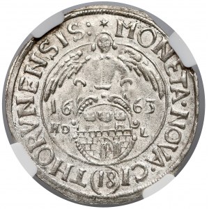 Jan II Kazimierz, Ort Toruń 1663 - NGC MS63