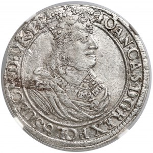 Jan II Kazimierz, Ort Gdańsk 1664 DL - z krzyżem