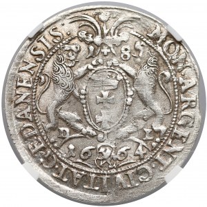 Jan II Kazimierz, Ort Gdańsk 1664 DL - z krzyżem