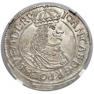 Jan II Kazimierz, Ort Toruń 1663 - PIĘKNY - NGC MS62