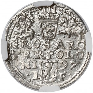 Zygmunt III Waza, Trojak Olkusz 1597 - piękny