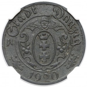 Gdańsk, 10 fenigów 1920 - 55 perełek - NGC MS62