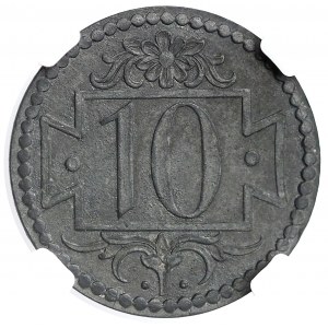 Gdańsk, 10 fenigów 1920 - 61 perełek - NGC MS62