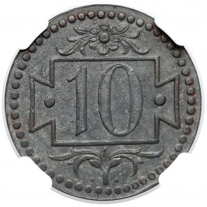 Gdańsk, 10 fenigów 1920 - 56 perełek - NGC MS62