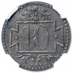 Gdańsk, 10 fenigów 1920 - 60 perełek - NGC MS63