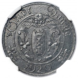 Gdańsk, 10 fenigów 1920 - 60 perełek - NGC MS63