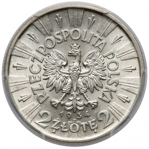Piłsudski 2 złote 1934 - PCGS MS62
