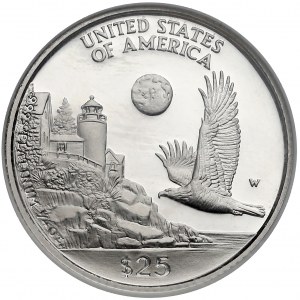 USA, 25 dolarów 1998-W, West Point - American Platinum Eagle - NGC PF69 UC