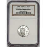USA, 25 Dollar 1998-W, West Point - American Platinum Eagle - NGC PF69 UC