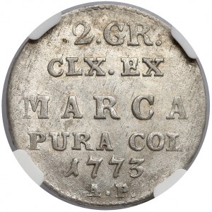 Poniatowski, Półzłotek 1773 A.P. - NGC MS61