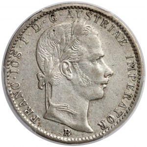 Österreich, Franz Joseph I., 1/4 Florin 1859-B, Kremnitz - PCGS AU50