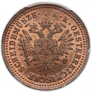 Austria, Franz Joseph I of Austria, 1 Kreuzer 1851-A, Vienna - PCGS MS65 RB