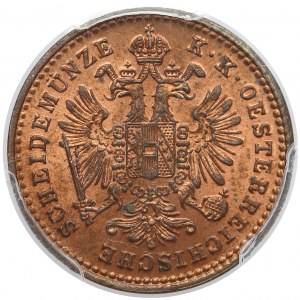 Österreich, Franz Joseph I., 1 Kreuzer 1881, Wien - PCGS MS66 RD