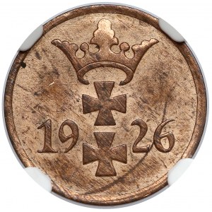 Gdańsk, 1 fenig 1926 - NGC MS63 RB