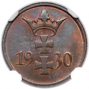 Gdańsk, 1 fenig 1930 - NGC MS66 BN
