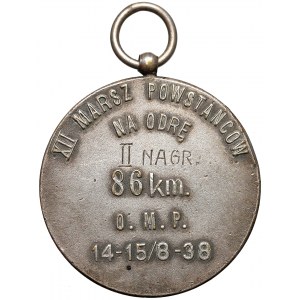 Medal XII Marsz Powstańców nad Odrę z 1938 roku