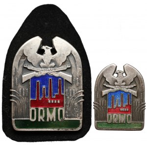 2 odznaki Ochotniczej Rezerwy Milicji Obywatelskiej