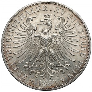 Niemcy, Frankfurt, 2 talary 1860