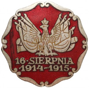 Odznaka wydana w pierwszą rocznicę powstania N.K.N. w 1915 roku