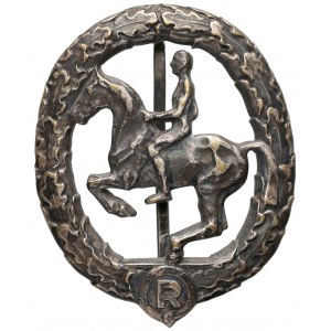 Equestrian Sports Badge in Silver, marked Lauer