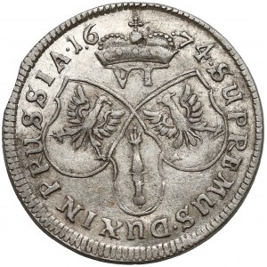 Niemcy, Prusy, Fryderyk Wilhelm, Szóstak 1674 CV, Królewiec 