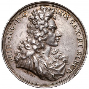 August II Mocny, Medal HERCULES SAXONICUS 1694 - b. rzadki