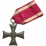 Krzyż Walecznych wraz z kartą ewidencyjną nadany w 3 Dywizji Legionów